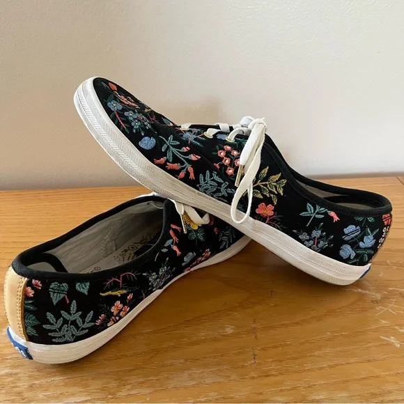 {Keds x Rifle Paper Co} Floral Embroidered Sneakers - Picture 9 of 11
